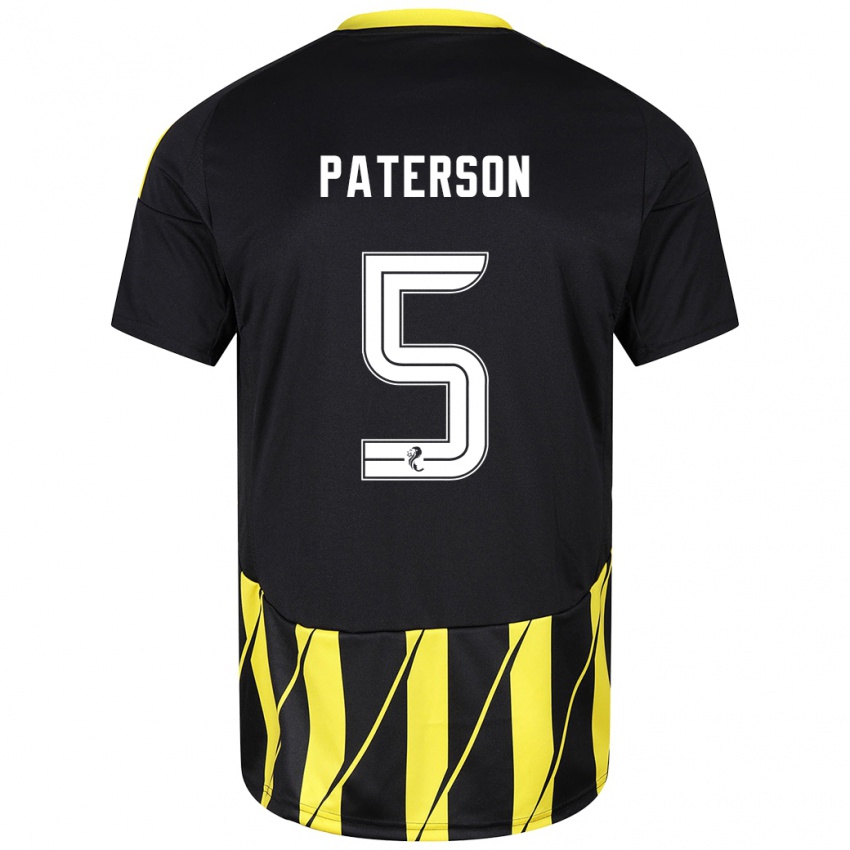 Homem Camisola Donna Paterson #5 Amarelo Preto Alternativa 2024/25 Camisa Brasil