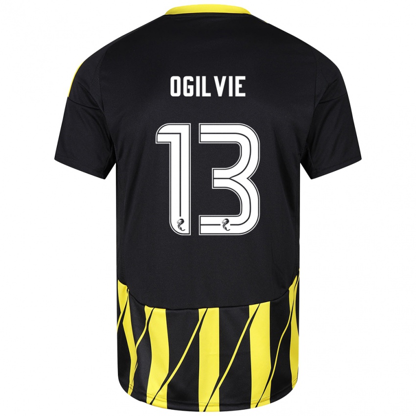 Homem Camisola Francesca Ogilvie #13 Amarelo Preto Alternativa 2024/25 Camisa Brasil