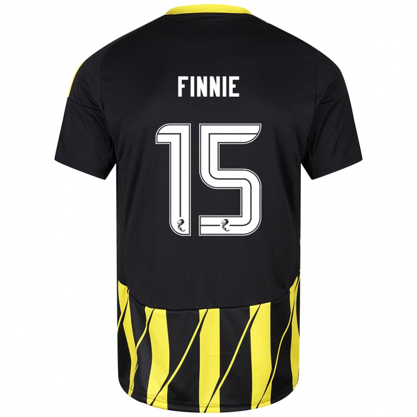 Homem Camisola Maddison Finnie #15 Amarelo Preto Alternativa 2024/25 Camisa Brasil