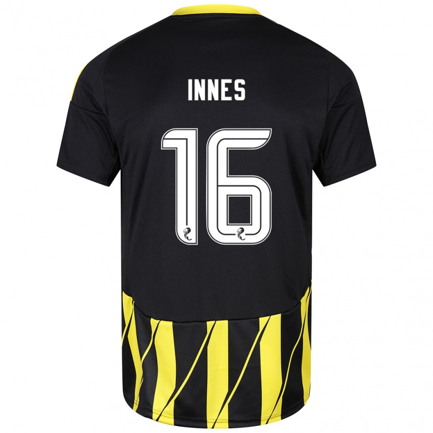 Homem Camisola Hannah Innes #16 Amarelo Preto Alternativa 2024/25 Camisa Brasil