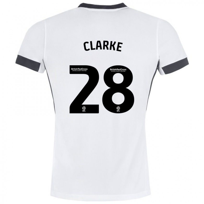 Homem Camisola Charlotte Clarke #28 Preto Branco Alternativa 2024/25 Camisa Brasil