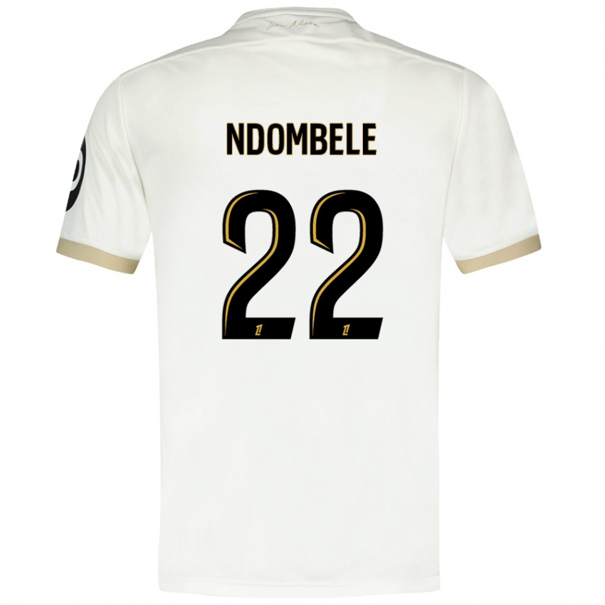 Homem Camisola Tanguy Ndombele #22 Ouro Branco Alternativa 2024/25 Camisa Brasil