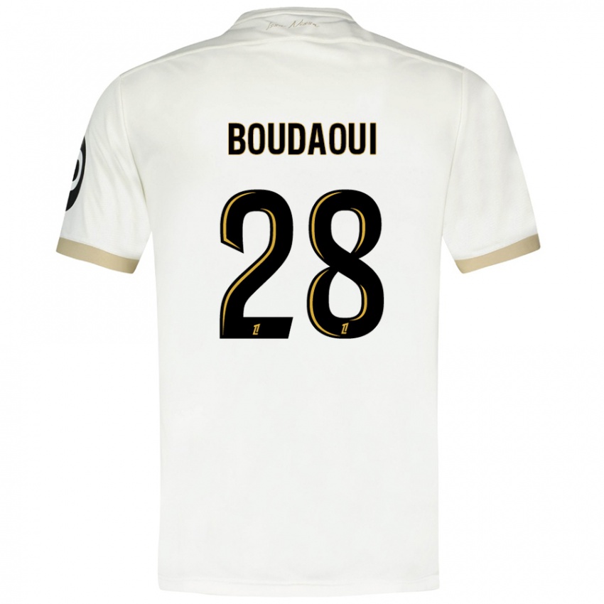 Homem Camisola Hicham Boudaoui #28 Ouro Branco Alternativa 2024/25 Camisa Brasil