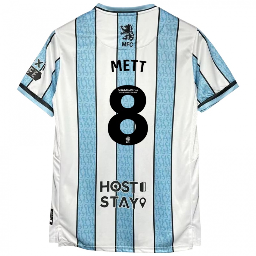 Homem Camisola Jessica Mett #8 Azul Branco Alternativa 2024/25 Camisa Brasil