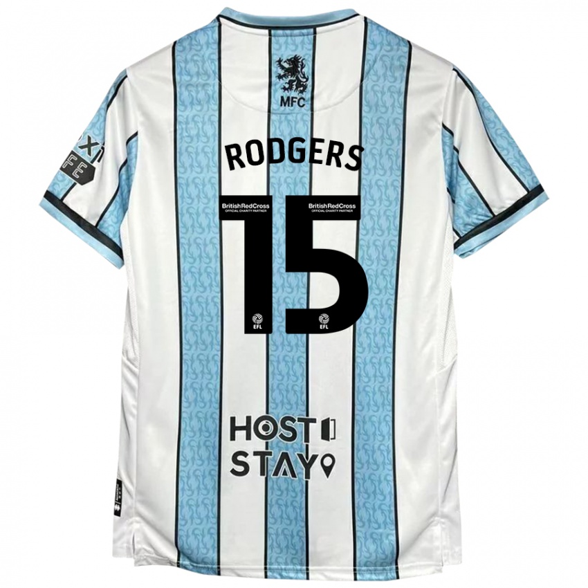 Homem Camisola Amber Rodgers #15 Azul Branco Alternativa 2024/25 Camisa Brasil