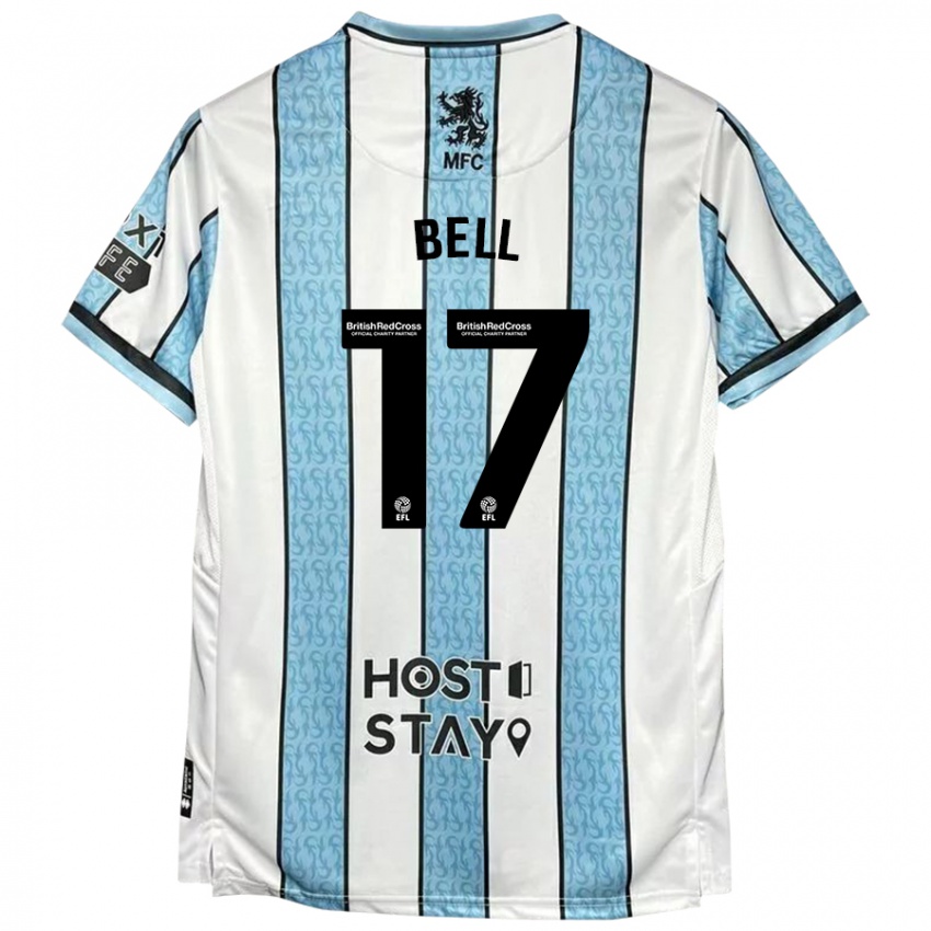 Homem Camisola Millie Bell #17 Azul Branco Alternativa 2024/25 Camisa Brasil