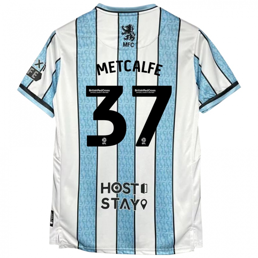 Homem Camisola Max Metcalfe #37 Azul Branco Alternativa 2024/25 Camisa Brasil