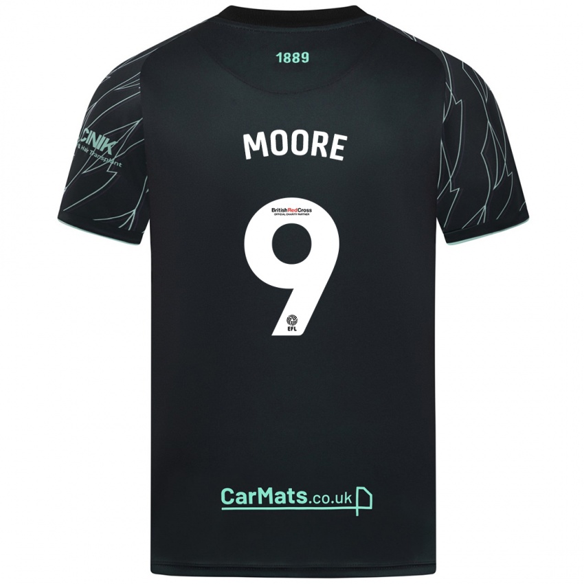 Homem Camisola Kieffer Moore #9 Verde Preto Alternativa 2024/25 Camisa Brasil