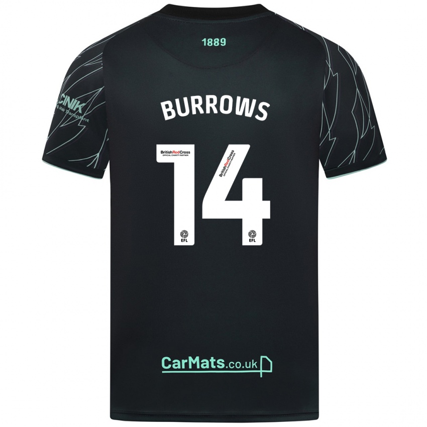 Homem Camisola Harrison Burrows #14 Verde Preto Alternativa 2024/25 Camisa Brasil