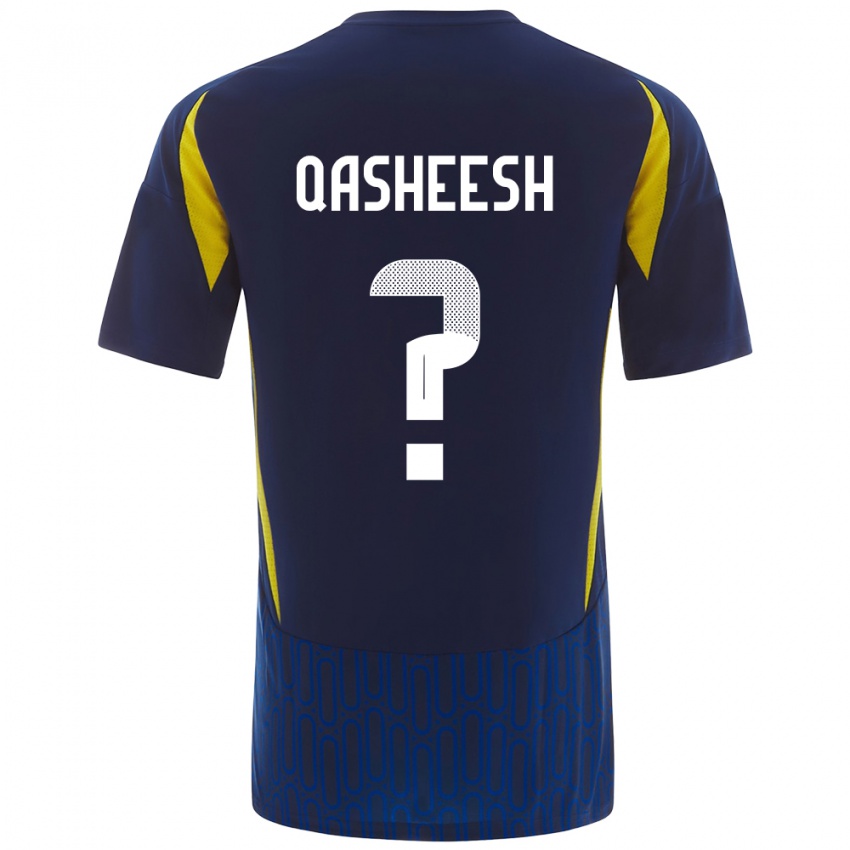 Homem Camisola Majed Qasheesh #0 Azul Amarelo Alternativa 2024/25 Camisa Brasil