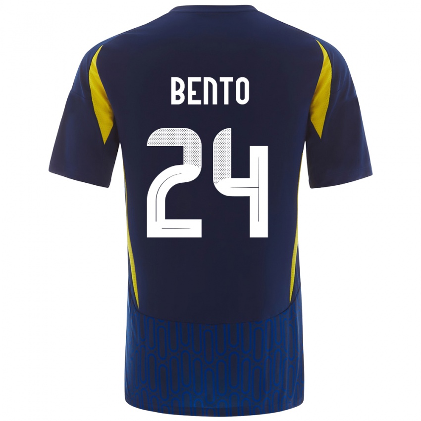 Homem Camisola Bento #24 Azul Amarelo Alternativa 2024/25 Camisa Brasil