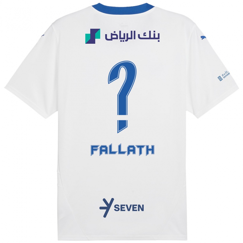 Homem Camisola Fahad Fallath #0 Azul Branco Alternativa 2024/25 Camisa Brasil