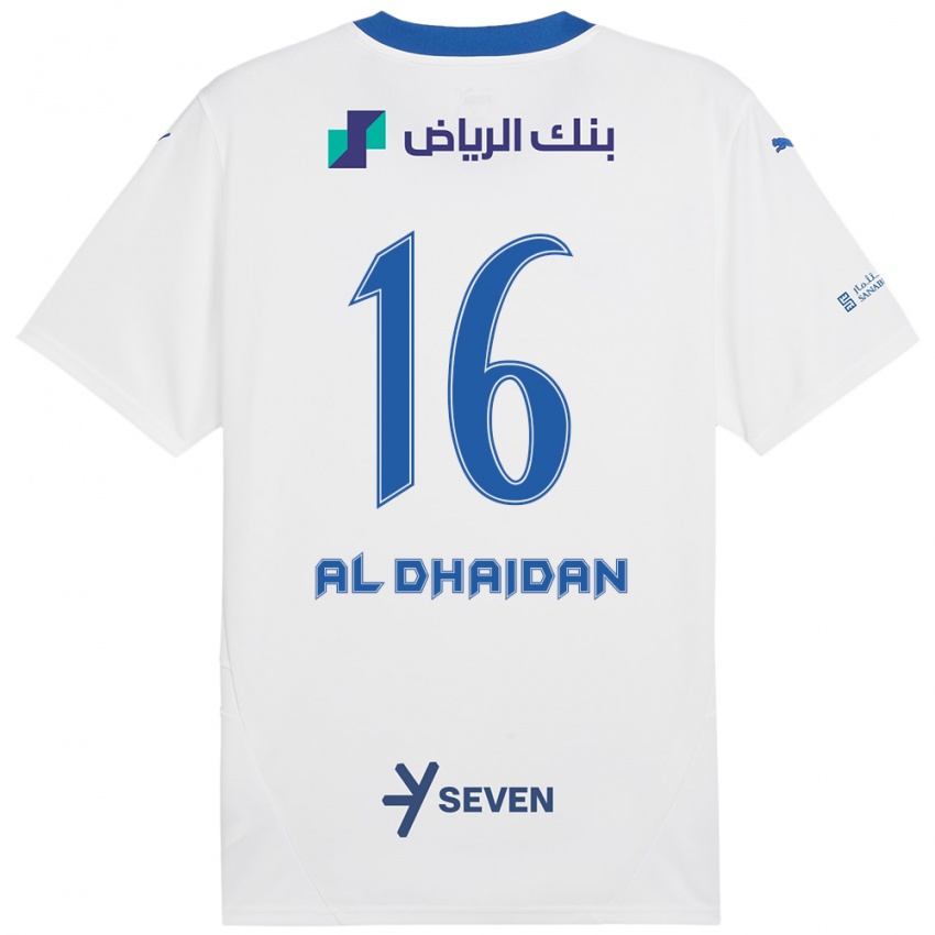 Homem Camisola Nadia Al-Dhaidan #16 Azul Branco Alternativa 2024/25 Camisa Brasil