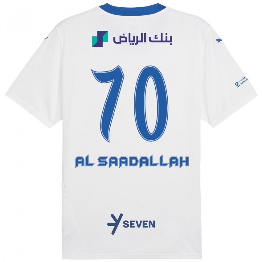 Homem Camisola Hessa Al-Saadallah #70 Azul Branco Alternativa 2024/25 Camisa Brasil