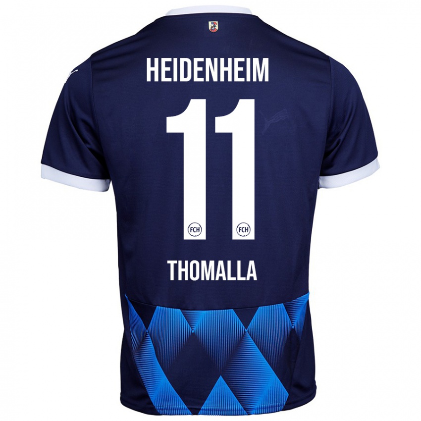 Homem Camisola Denis Thomalla #11 Azul Da Marinha Escura Alternativa 2024/25 Camisa Brasil