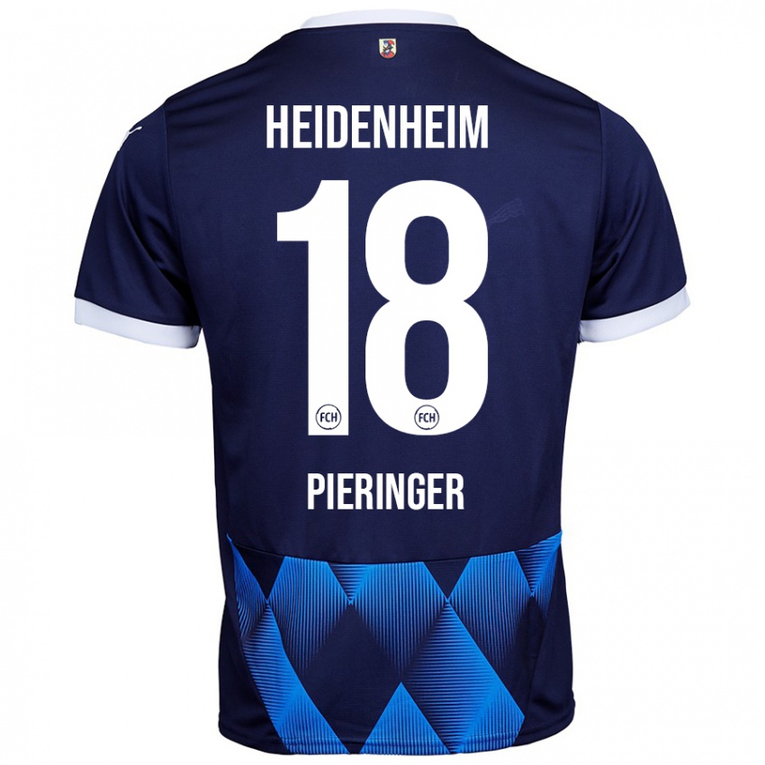 Homem Camisola Marvin Pieringer #18 Azul Da Marinha Escura Alternativa 2024/25 Camisa Brasil