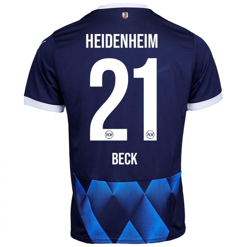 Homem Camisola Adrian Beck #21 Azul Da Marinha Escura Alternativa 2024/25 Camisa Brasil