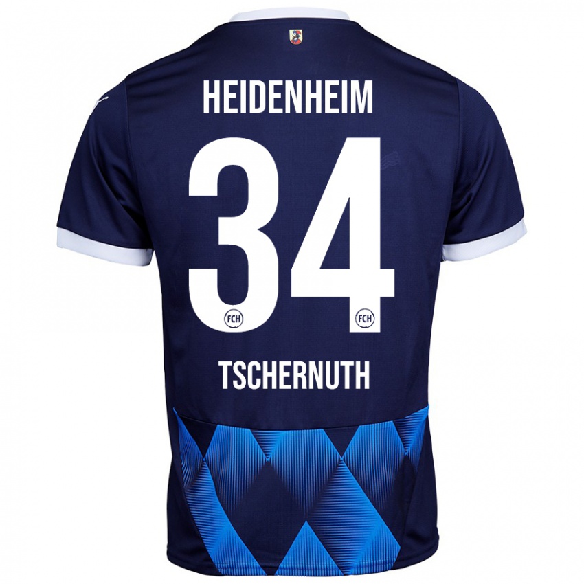 Homem Camisola Paul Tschernuth #34 Azul Da Marinha Escura Alternativa 2024/25 Camisa Brasil