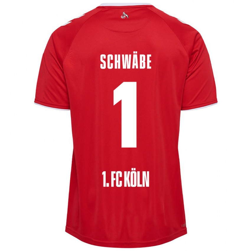 Homem Camisola Marvin Schwäbe #1 Branco Vermelho Alternativa 2024/25 Camisa Brasil