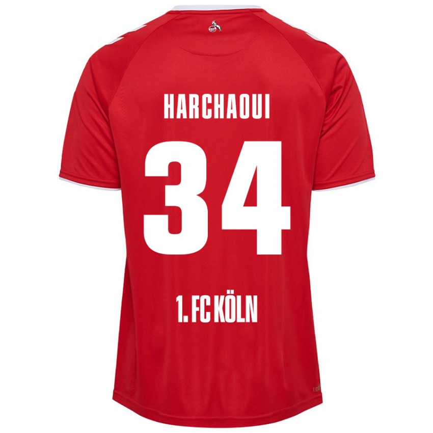 Homem Camisola Fayssal Harchaoui #34 Branco Vermelho Alternativa 2024/25 Camisa Brasil