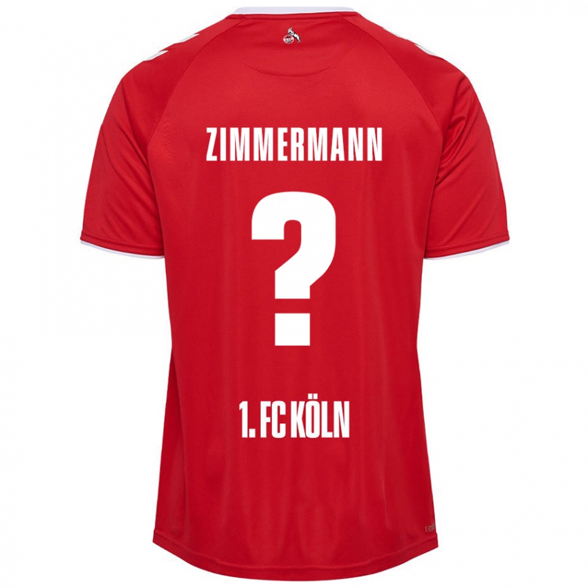 Homem Camisola Nick Zimmermann #0 Branco Vermelho Alternativa 2024/25 Camisa Brasil