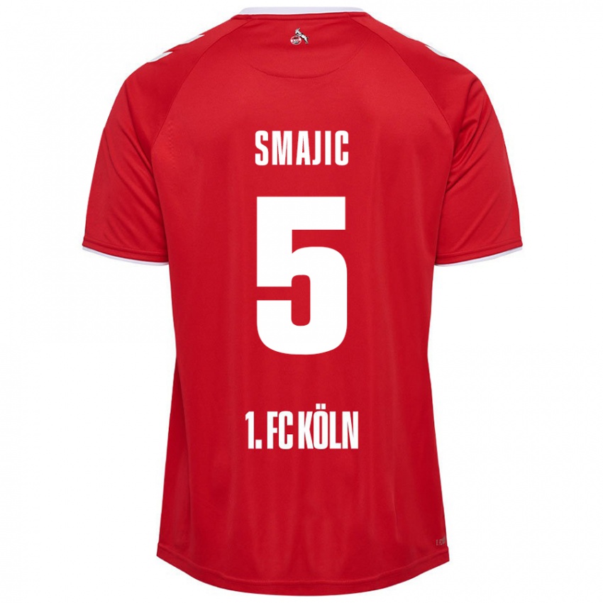 Homem Camisola Rijad Smajic #5 Branco Vermelho Alternativa 2024/25 Camisa Brasil