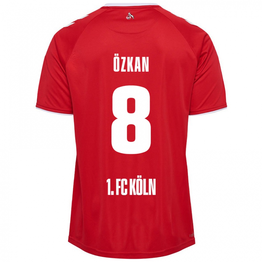 Homem Camisola Mikail Özkan #8 Branco Vermelho Alternativa 2024/25 Camisa Brasil