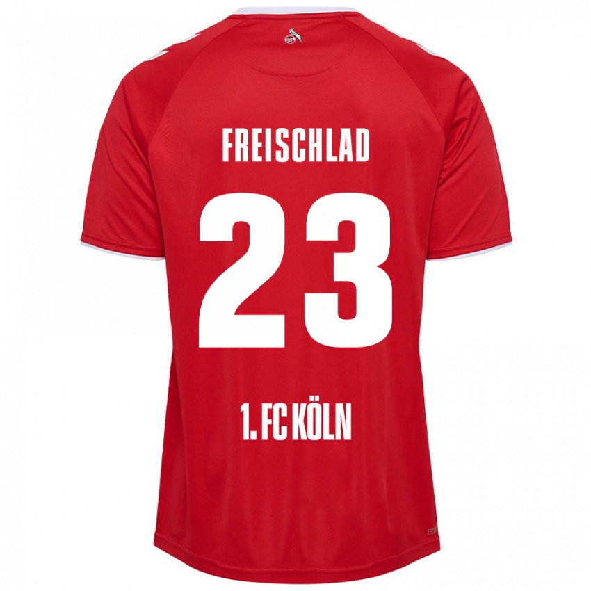 Homem Camisola Yannick Freischlad #23 Branco Vermelho Alternativa 2024/25 Camisa Brasil