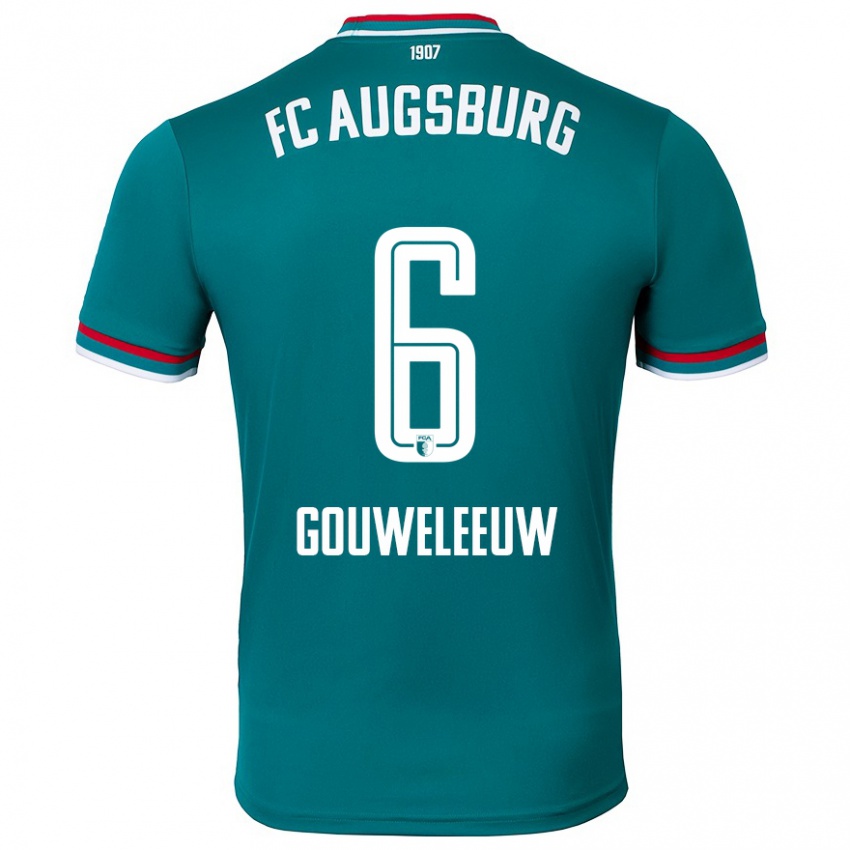 Homem Camisola Jeffrey Gouweleeuw #6 Verde Escuro Alternativa 2024/25 Camisa Brasil