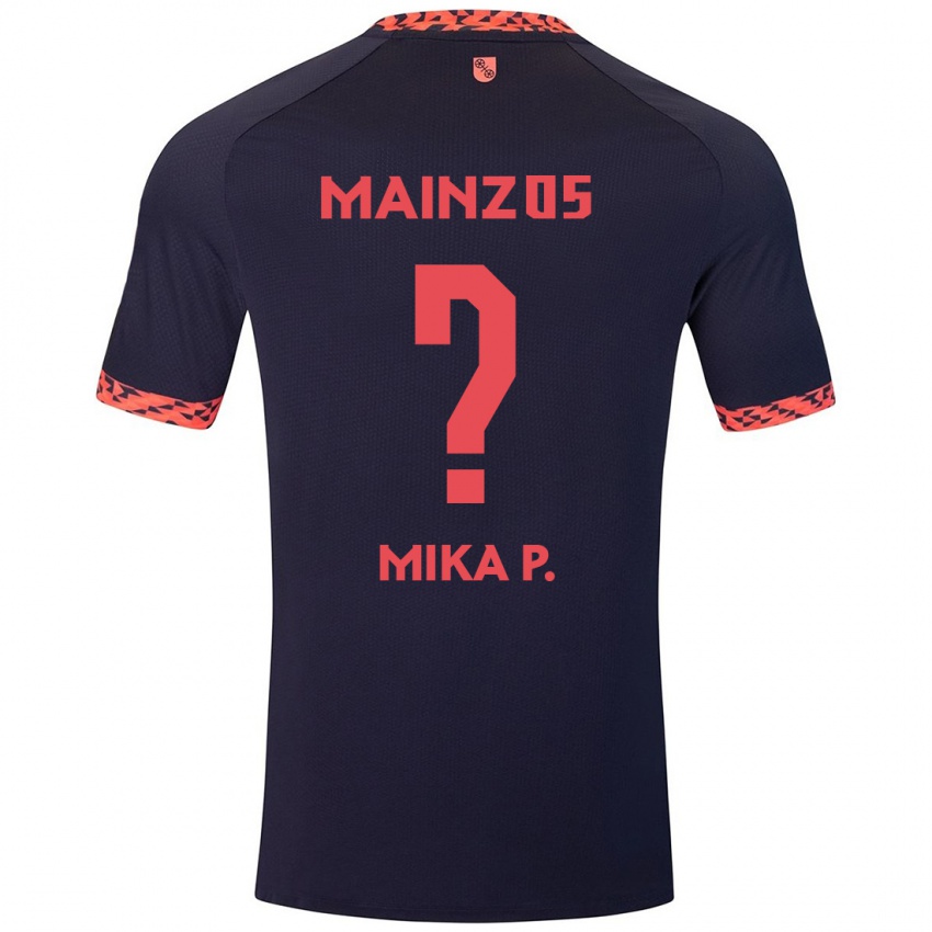 Homem Camisola Mika Preßler #0 Azul Coral Vermelho Alternativa 2024/25 Camisa Brasil