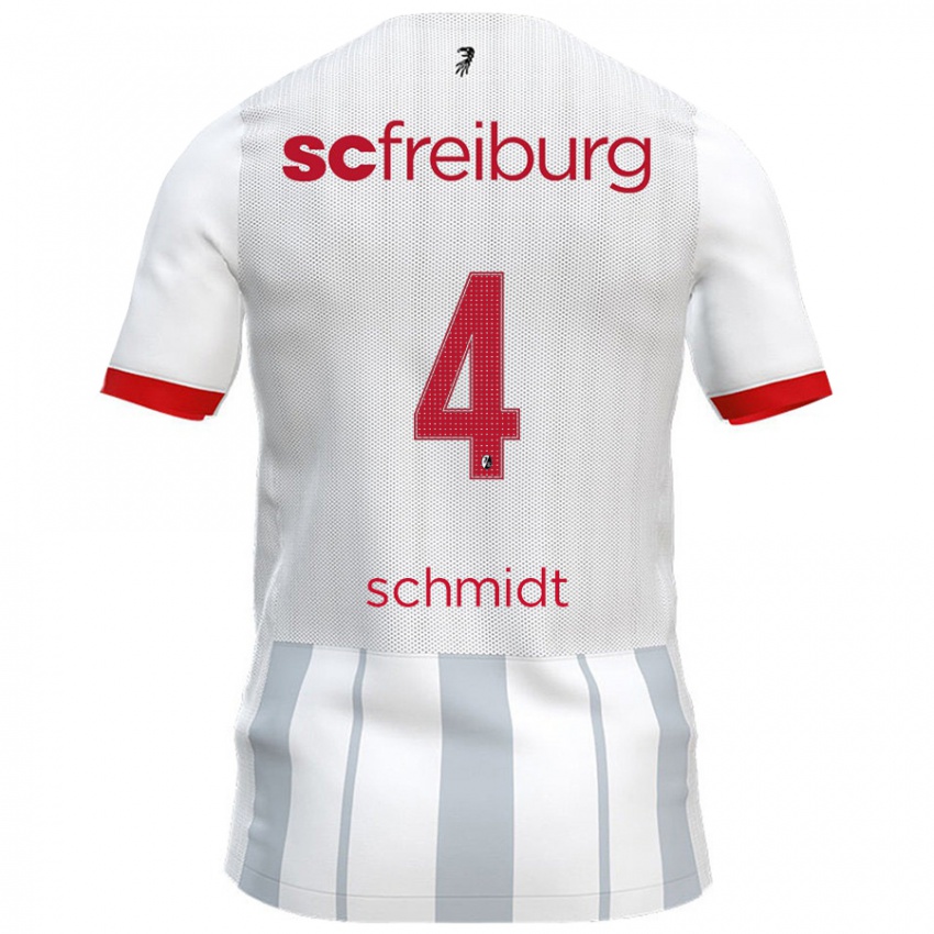 Homem Camisola Kenneth Schmidt #4 Cinzento Branco Alternativa 2024/25 Camisa Brasil