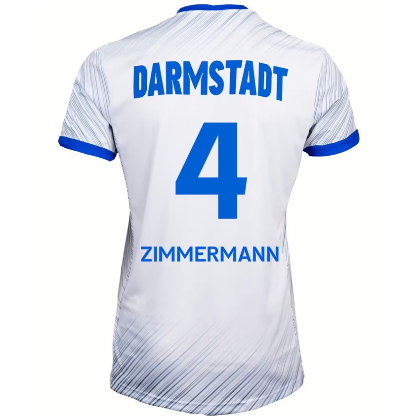 Homem Camisola Christoph Zimmermann #4 Azul Branco Alternativa 2024/25 Camisa Brasil