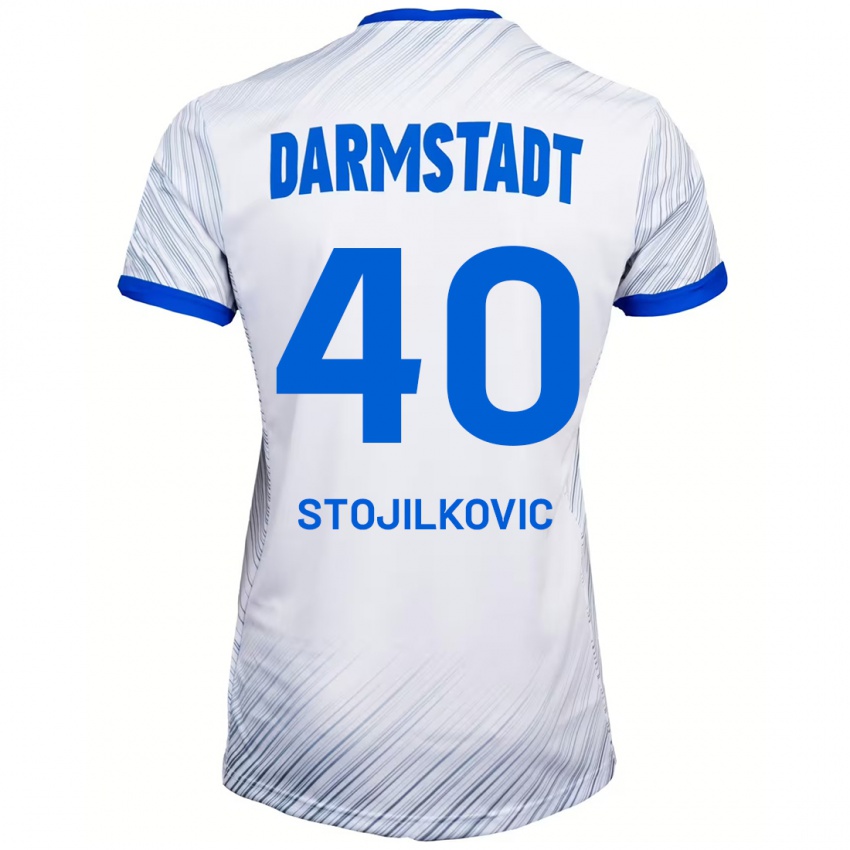 Homem Camisola Filip Stojilkovic #40 Azul Branco Alternativa 2024/25 Camisa Brasil