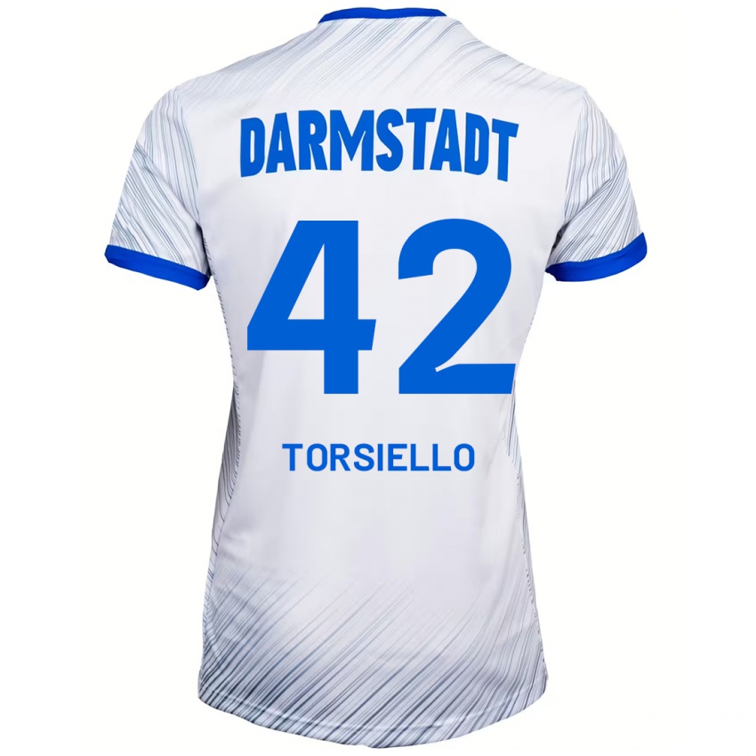 Homem Camisola Fabio Torsiello #42 Azul Branco Alternativa 2024/25 Camisa Brasil