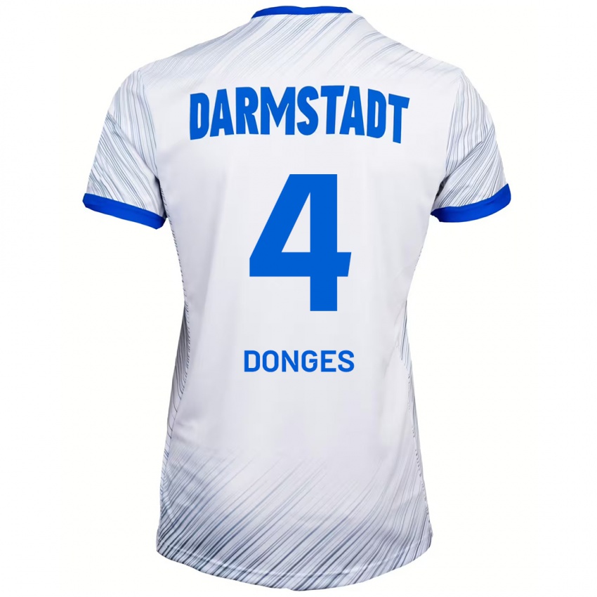 Homem Camisola Julian Donges #4 Azul Branco Alternativa 2024/25 Camisa Brasil