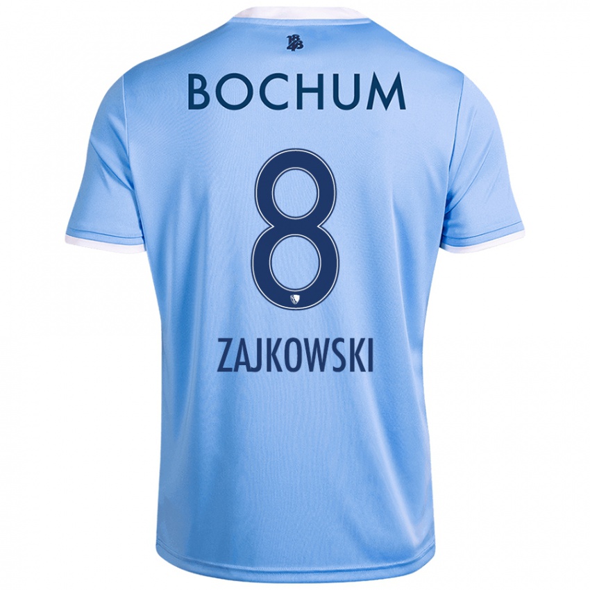 Homem Camisola Cedric Zajkowski #8 Celeiro Azul Alternativa 2024/25 Camisa Brasil