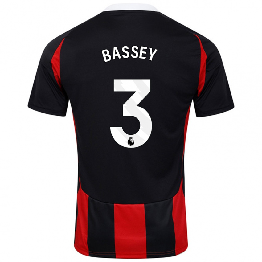 Homem Camisola Calvin Bassey #3 Vermelho Preto Alternativa 2024/25 Camisa Brasil