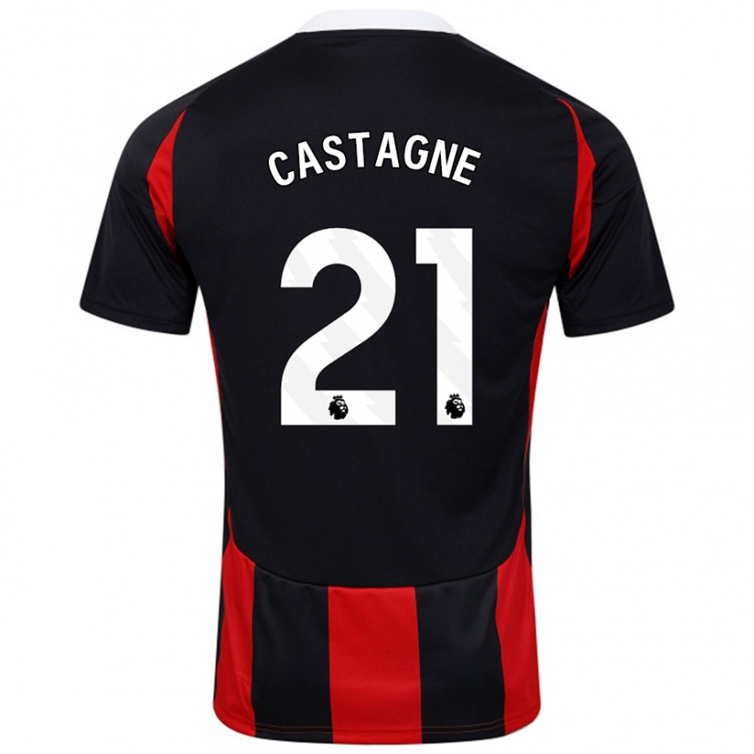 Homem Camisola Timothy Castagne #21 Vermelho Preto Alternativa 2024/25 Camisa Brasil