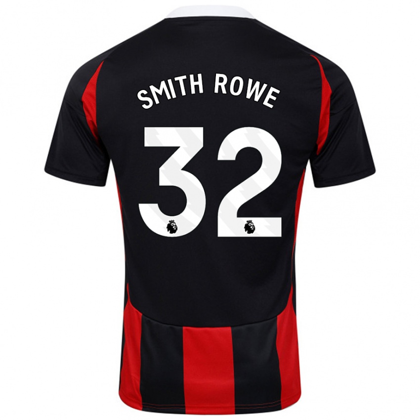 Homem Camisola Emile Smith Rowe #32 Vermelho Preto Alternativa 2024/25 Camisa Brasil