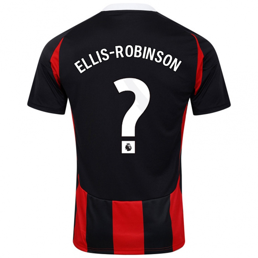 Homem Camisola Eddie Ellis-Robinson #0 Vermelho Preto Alternativa 2024/25 Camisa Brasil