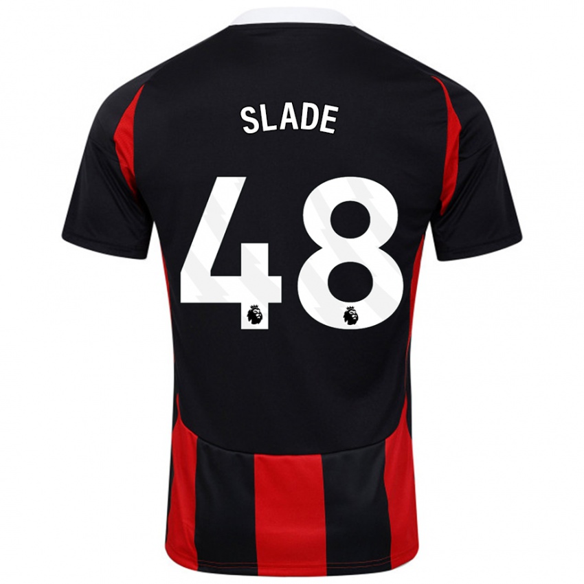 Homem Camisola Bradley Slade #48 Vermelho Preto Alternativa 2024/25 Camisa Brasil