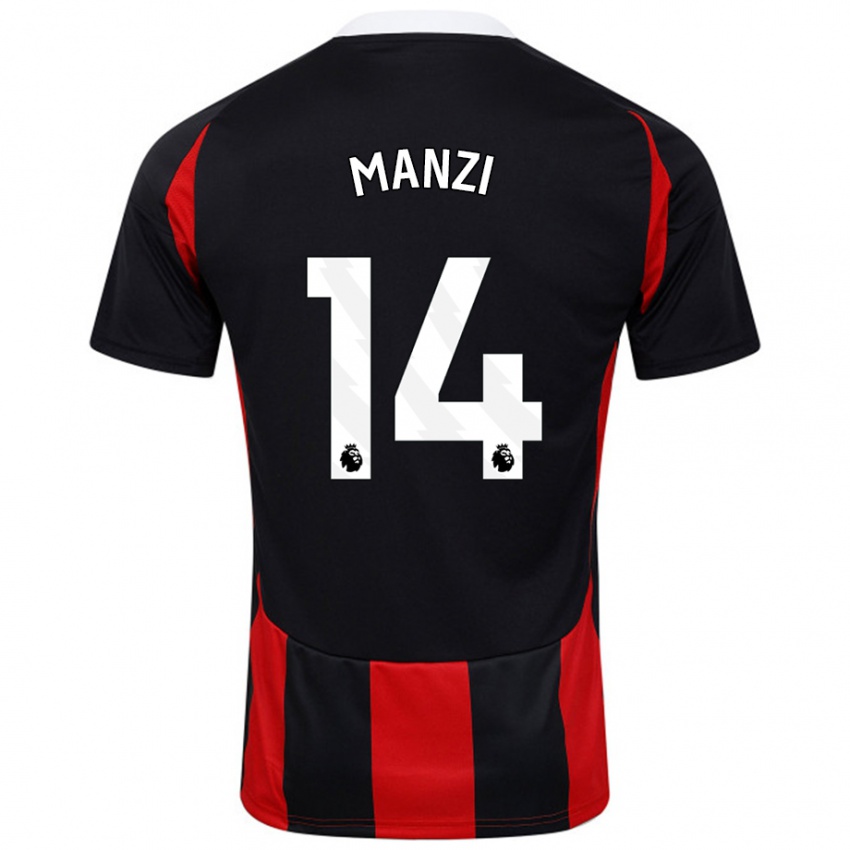 Homem Camisola Sophie Manzi #14 Vermelho Preto Alternativa 2024/25 Camisa Brasil