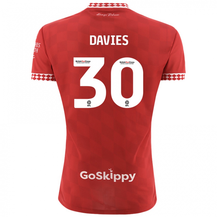 Mulher Camisola Yasmin Davies #30 Vermelho Principal 2024/25 Camisa Brasil