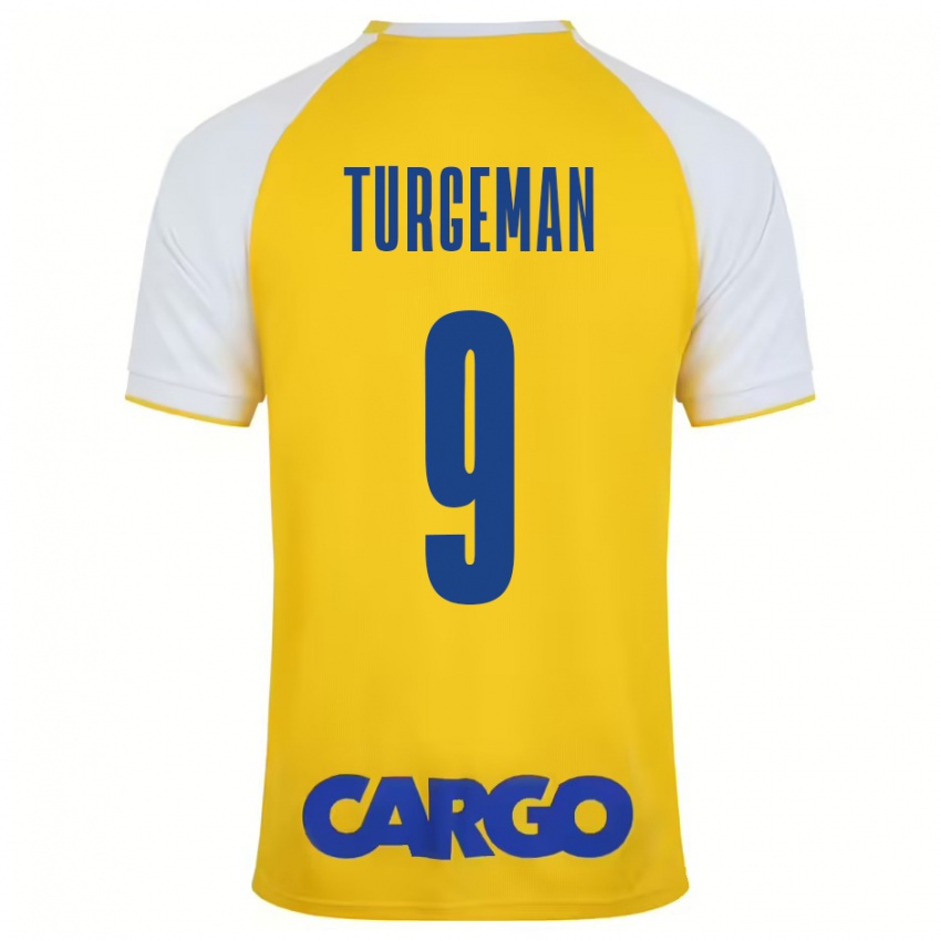 Mulher Camisola Dor Turgeman #9 Branco Amarelo Principal 2024/25 Camisa Brasil