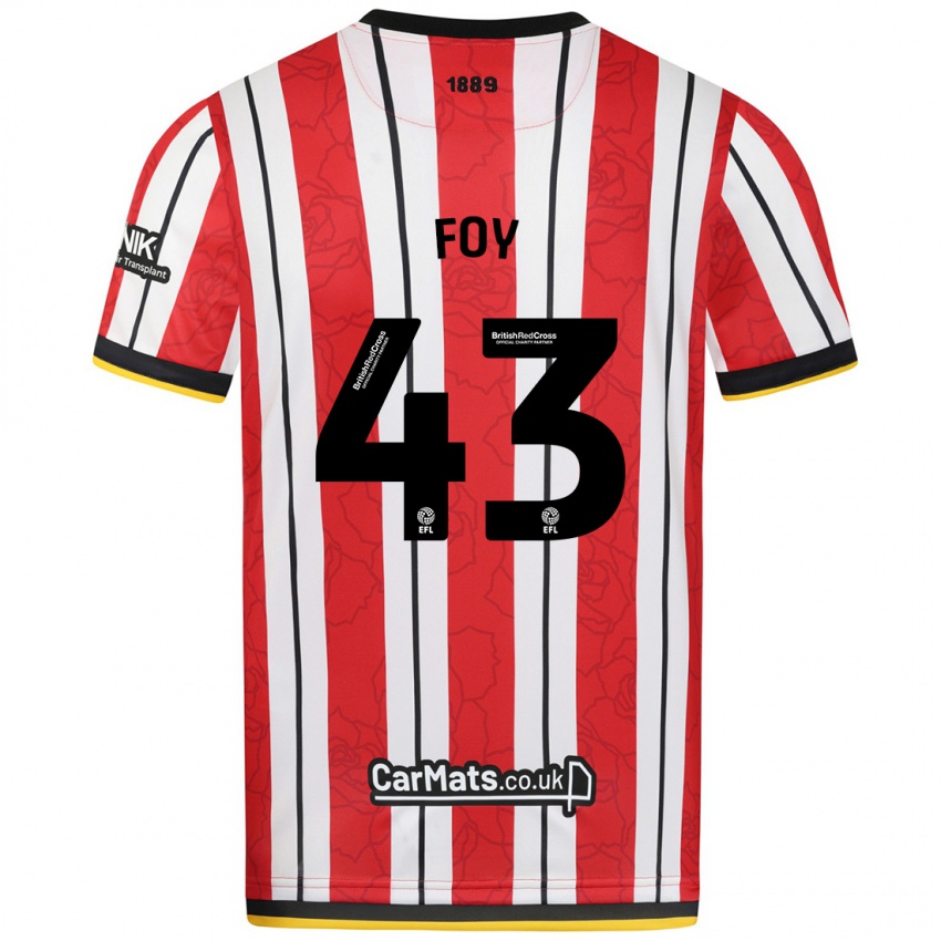 Mulher Camisola Gus Foy #43 Listras Brancas Vermelhas Principal 2024/25 Camisa Brasil