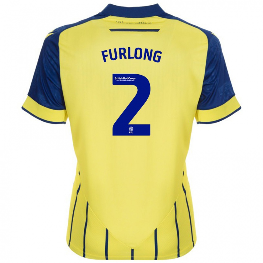 Mulher Camisola Darnell Furlong #2 Azul Amarelo Alternativa 2024/25 Camisa Brasil