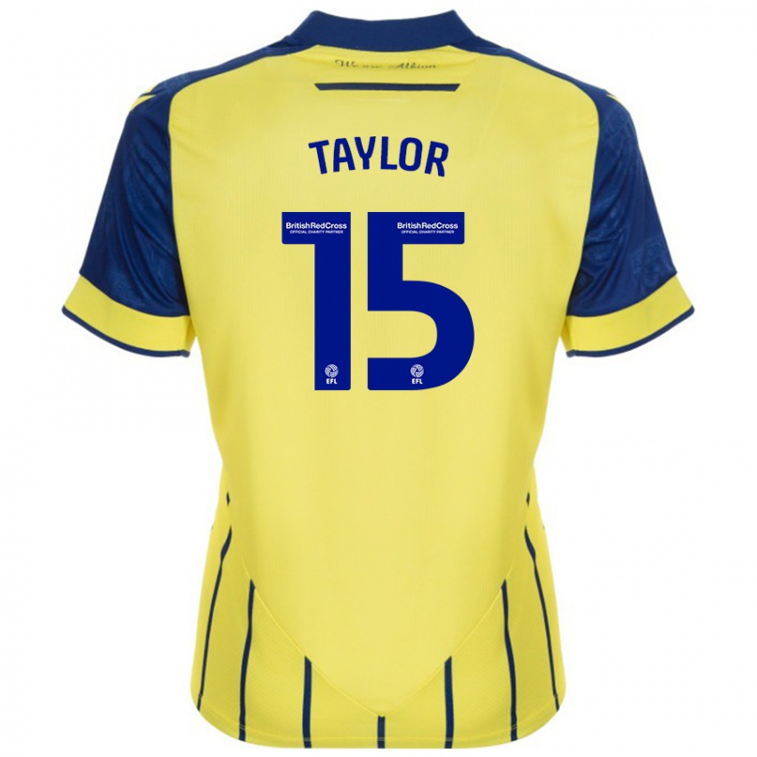 Mulher Camisola Caleb Taylor #15 Azul Amarelo Alternativa 2024/25 Camisa Brasil