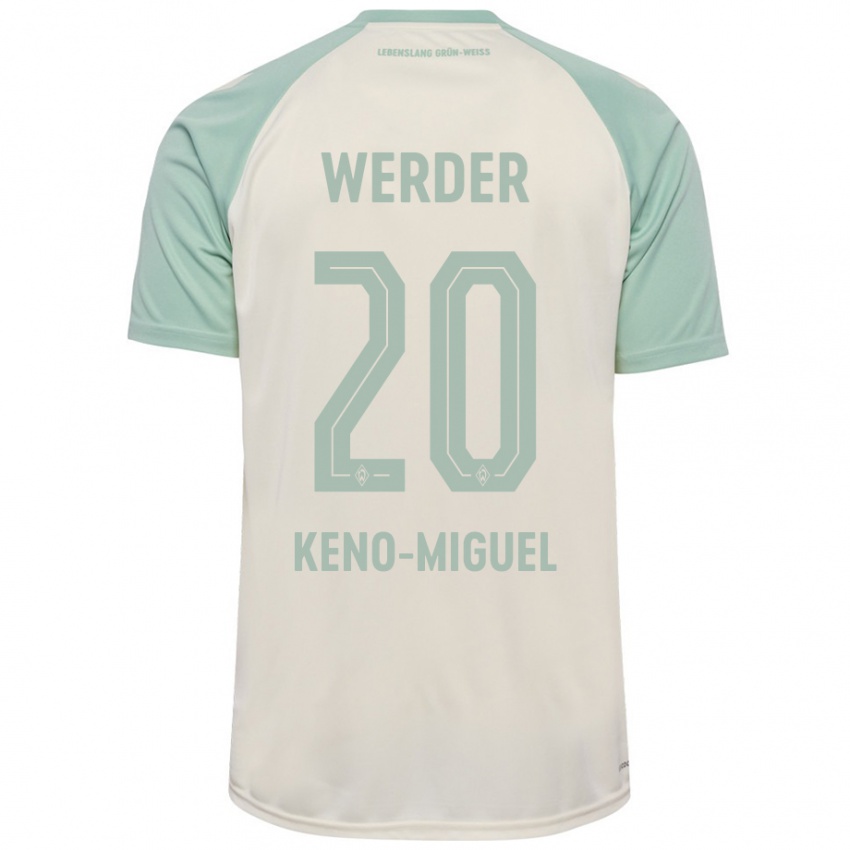 Mulher Camisola Keno-Miguel Meyer #20 Verde Claro Off-White Alternativa 2024/25 Camisa Brasil