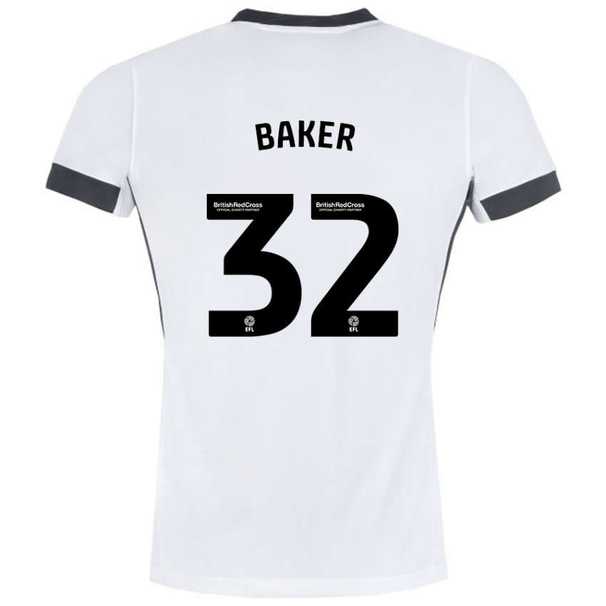 Mulher Camisola Ava Baker #32 Preto Branco Alternativa 2024/25 Camisa Brasil