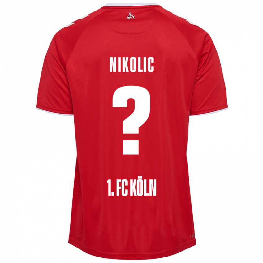 Mulher Camisola Milan Nikolic #0 Branco Vermelho Alternativa 2024/25 Camisa Brasil